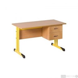 Lehrertisch mit abschließbaren Schubfächern