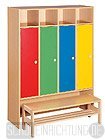 Garderobenschrank mit Bank