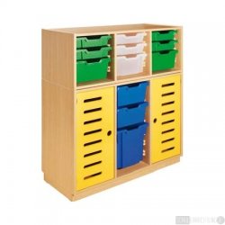 Materialschrank mit Aufsatz, Hhe 115cm