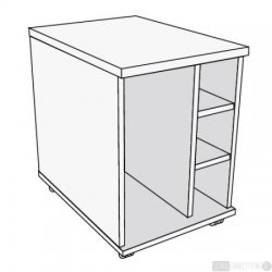 Rollcontainer, offen