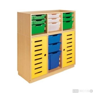 Materialschrank mit Aufsatz, Hhe 115cm