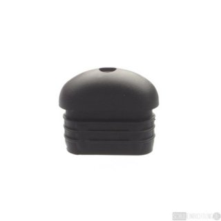 Verschlustopfen weiche Ausfhrung fr Flachovalrohr 15x35x1,5 mm mit Loch fr Gren-Kennzeichnungspunkt 301710